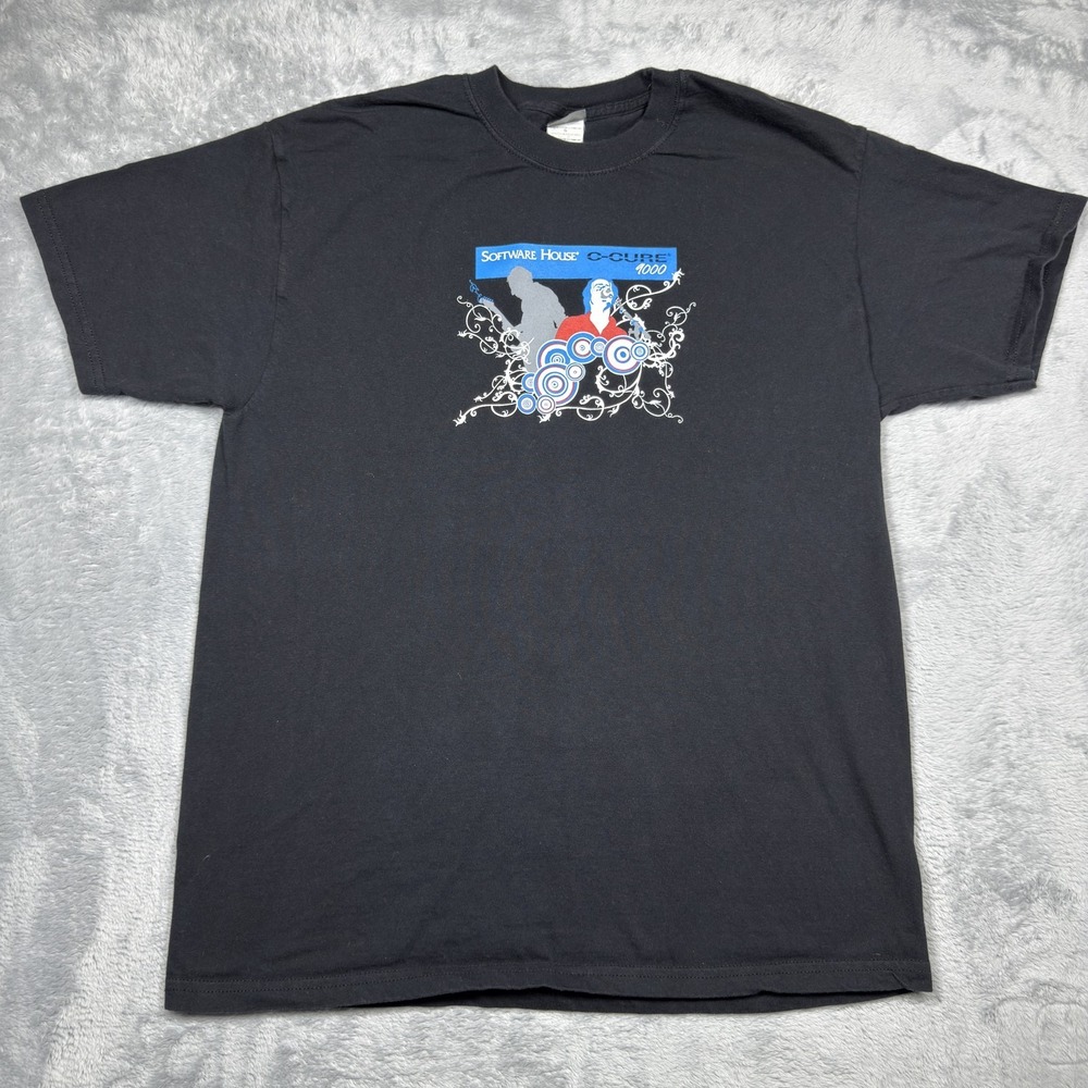 Software House C-Cure 9000 Shirt Mens Large Black Tour 2007 Graphic Hanes Tee